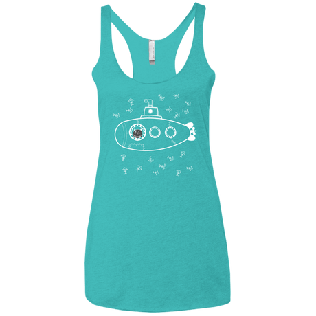T-Shirts Tahiti Blue / X-Small Fish Watching Women's Triblend Racerback Tank