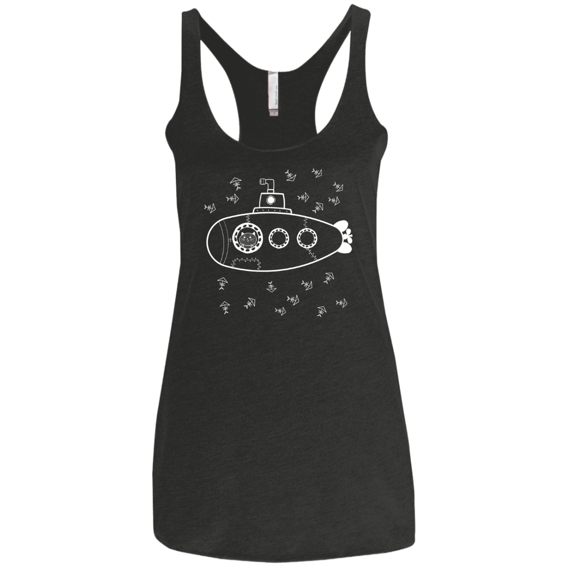 T-Shirts Vintage Black / X-Small Fish Watching Women's Triblend Racerback Tank
