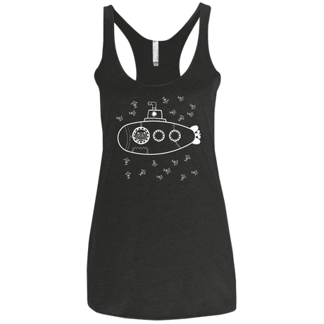T-Shirts Vintage Black / X-Small Fish Watching Women's Triblend Racerback Tank