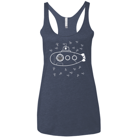 T-Shirts Vintage Navy / X-Small Fish Watching Women's Triblend Racerback Tank