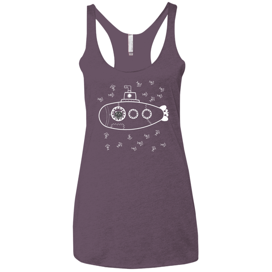 T-Shirts Vintage Purple / X-Small Fish Watching Women's Triblend Racerback Tank