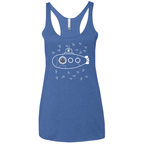 T-Shirts Vintage Royal / X-Small Fish Watching Women's Triblend Racerback Tank