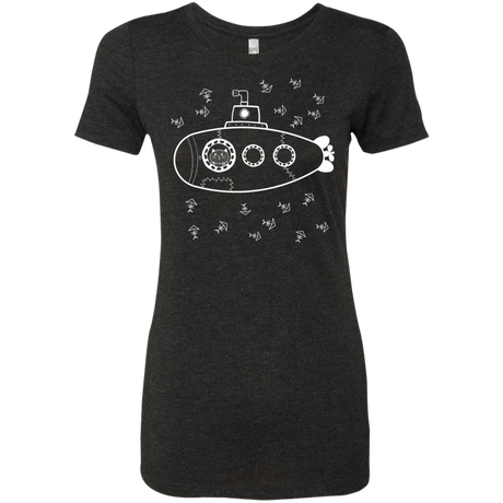 T-Shirts Vintage Black / S Fish Watching Women's Triblend T-Shirt