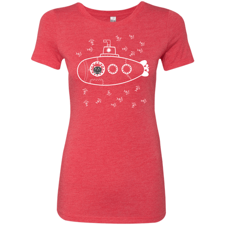 T-Shirts Vintage Red / S Fish Watching Women's Triblend T-Shirt