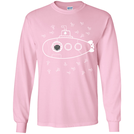 T-Shirts Light Pink / YS Fish Watching Youth Long Sleeve T-Shirt