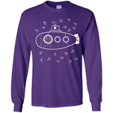 T-Shirts Purple / YS Fish Watching Youth Long Sleeve T-Shirt