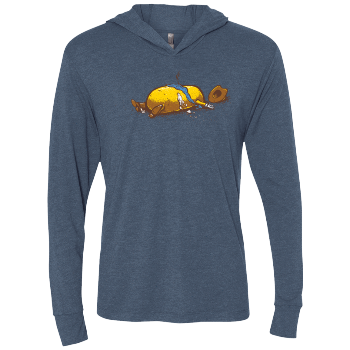 T-Shirts Indigo / X-Small Fistfull Triblend Long Sleeve Hoodie Tee