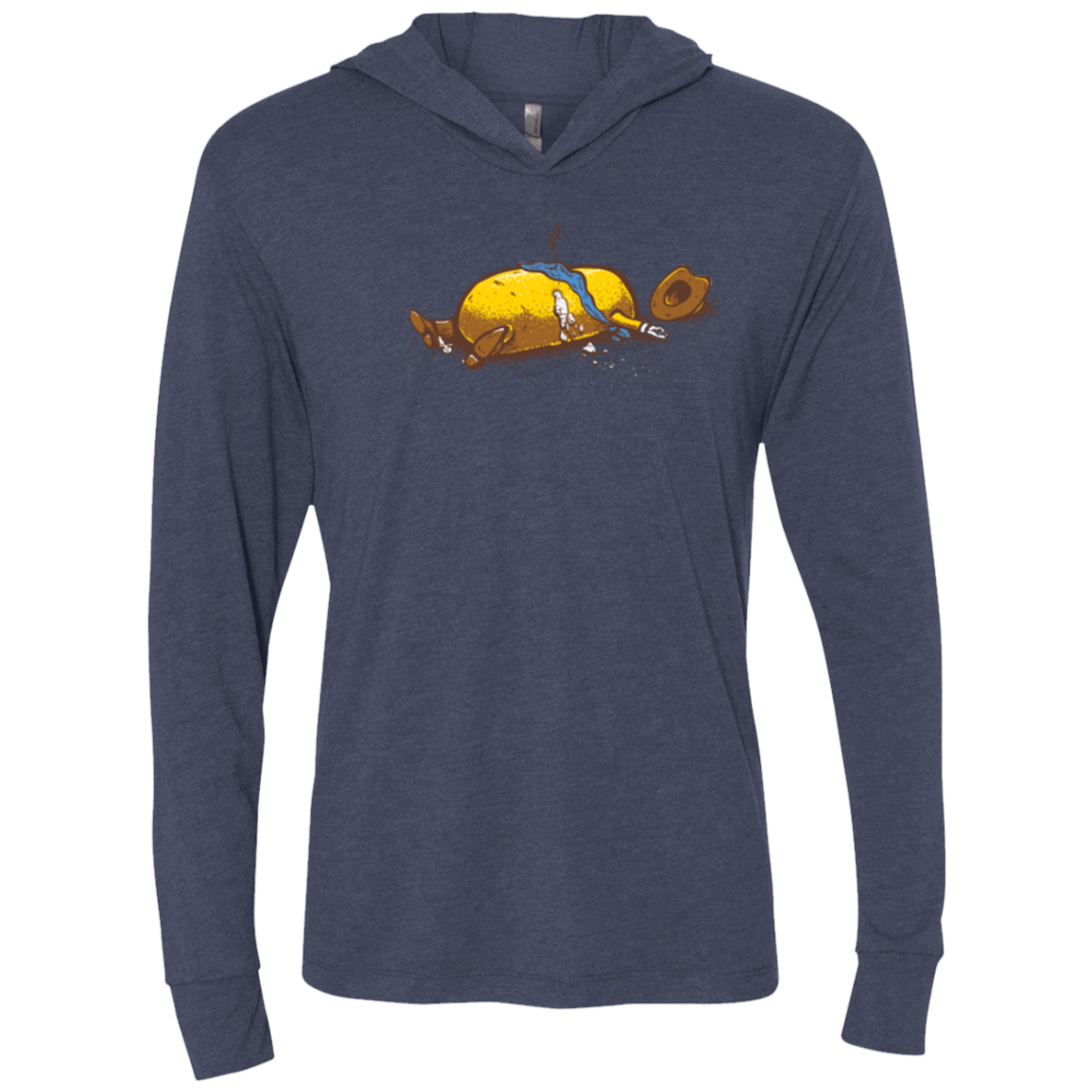 T-Shirts Vintage Navy / X-Small Fistfull Triblend Long Sleeve Hoodie Tee