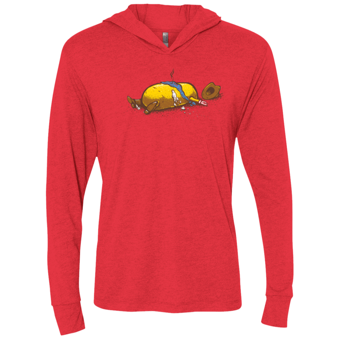 T-Shirts Vintage Red / X-Small Fistfull Triblend Long Sleeve Hoodie Tee