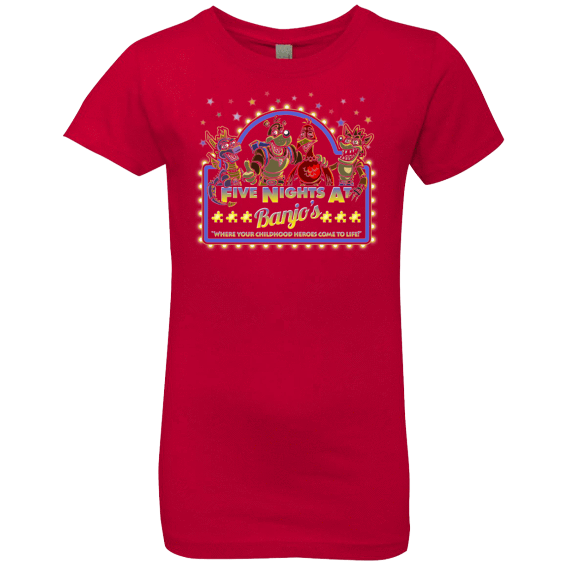 T-Shirts Red / YXS Five Nights at Banjos Girls Premium T-Shirt