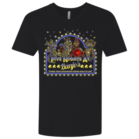 T-Shirts Black / X-Small Five Nights at Banjos Men's Premium V-Neck
