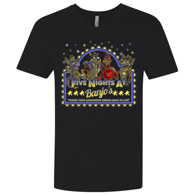 T-Shirts Black / X-Small Five Nights at Banjos Men's Premium V-Neck