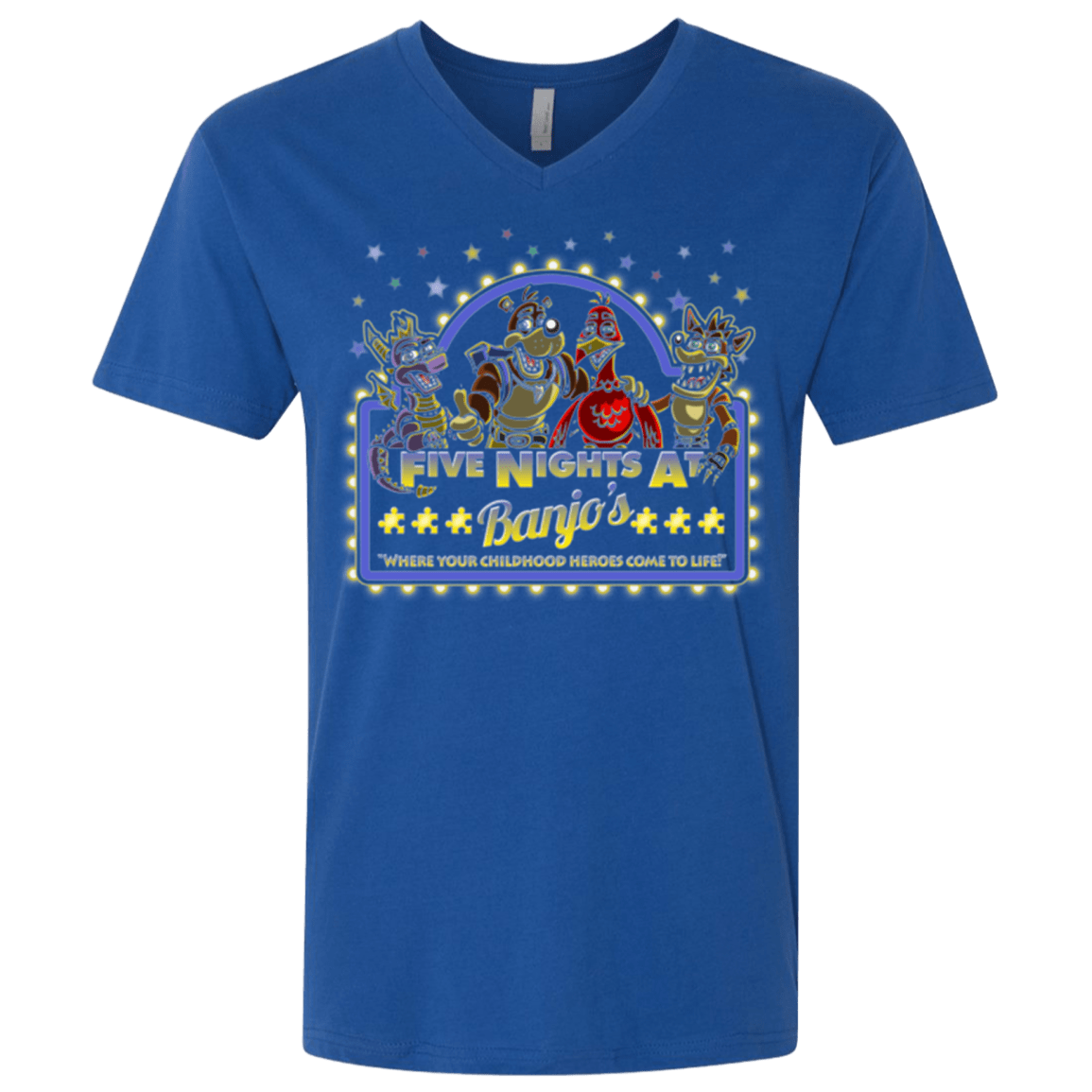 T-Shirts Royal / X-Small Five Nights at Banjos Men's Premium V-Neck