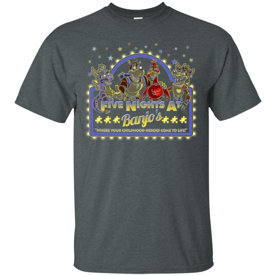 T-Shirts Dark Heather / Small Five Nights at Banjos T-Shirt