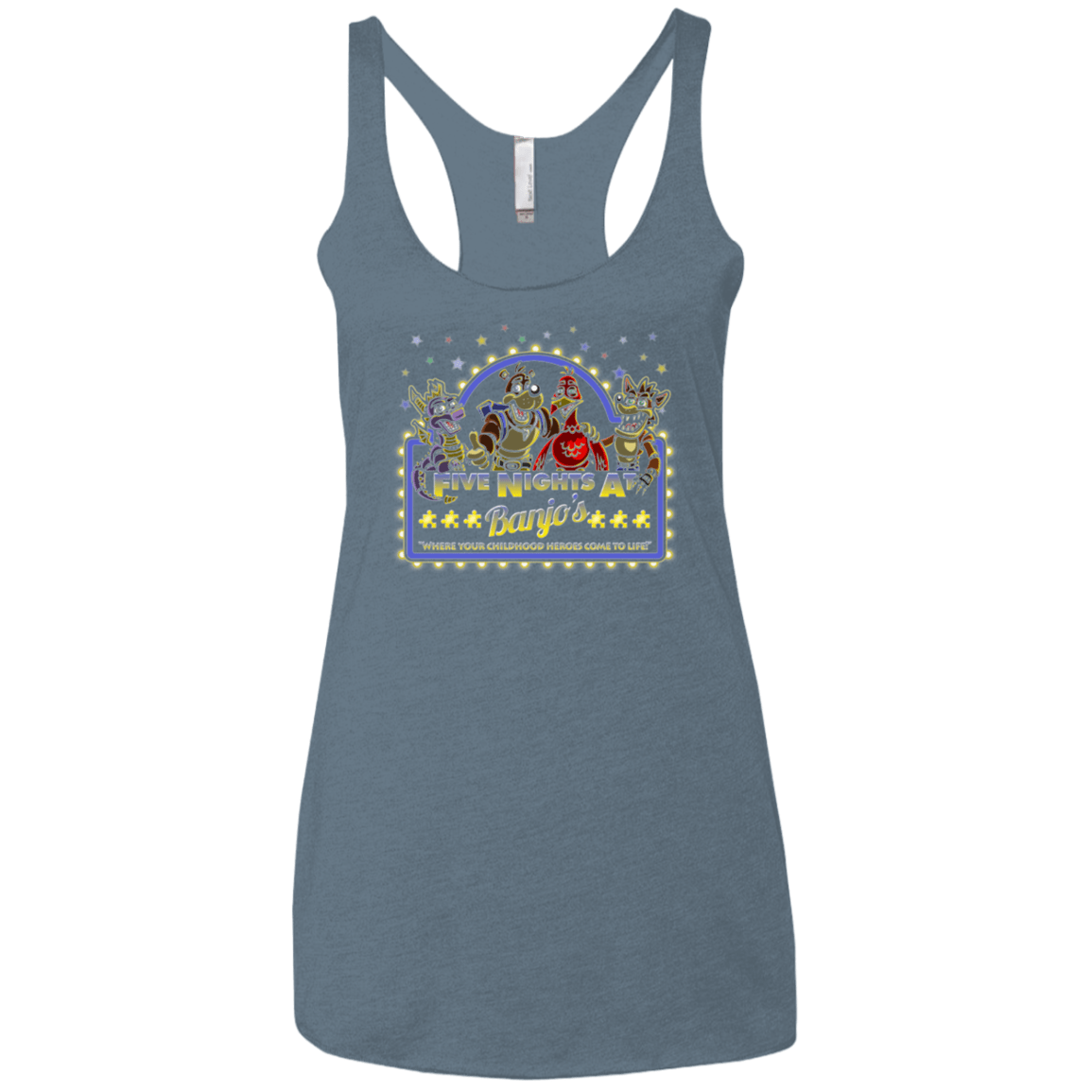 T-Shirts Indigo / X-Small Five Nights at Banjos Women's Triblend Racerback Tank