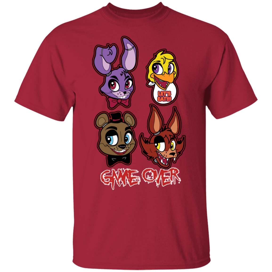 T-Shirts Cardinal / S Five Nights at Freddys Game Over T-Shirt