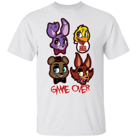 T-Shirts White / S Five Nights at Freddys Game Over T-Shirt