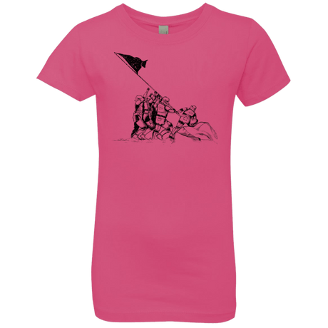 T-Shirts Hot Pink / YXS Flags Of Our Emperor Girls Premium T-Shirt