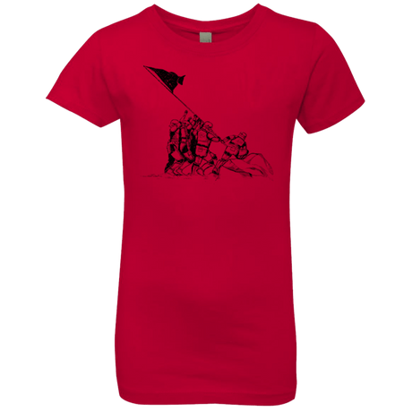 T-Shirts Red / YXS Flags Of Our Emperor Girls Premium T-Shirt