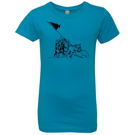 T-Shirts Turquoise / YXS Flags Of Our Emperor Girls Premium T-Shirt