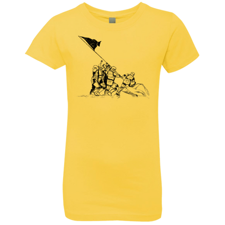 T-Shirts Vibrant Yellow / YXS Flags Of Our Emperor Girls Premium T-Shirt