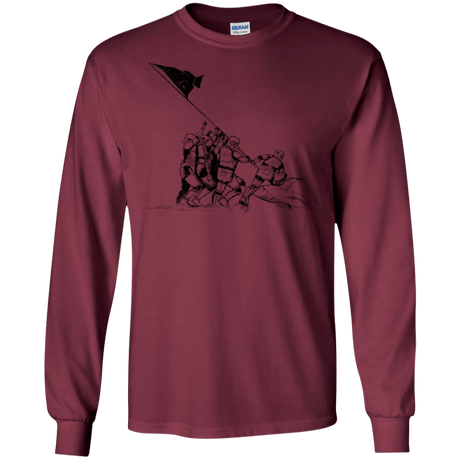 T-Shirts Maroon / S Flags Of Our Emperor Men's Long Sleeve T-Shirt