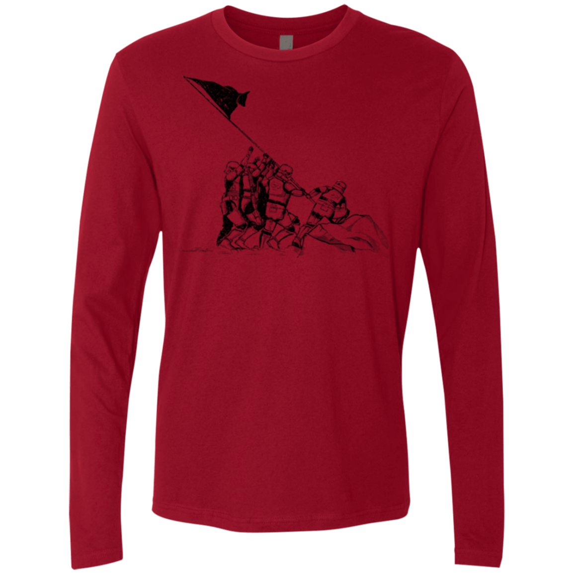 T-Shirts Cardinal / S Flags Of Our Emperor Men's Premium Long Sleeve