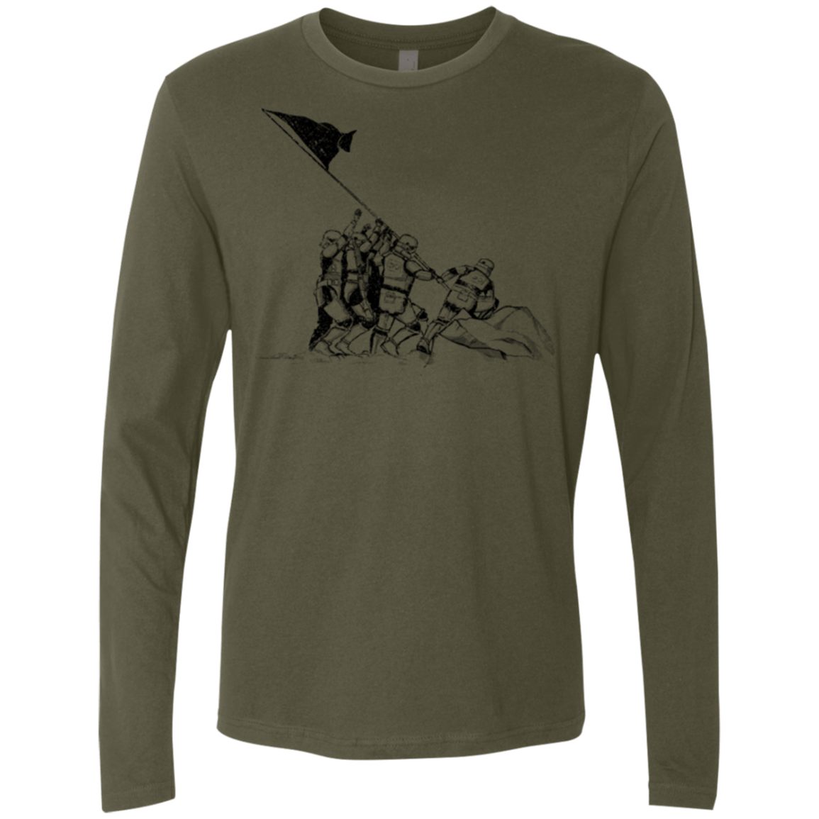 T-Shirts Military Green / S Flags Of Our Emperor Men's Premium Long Sleeve