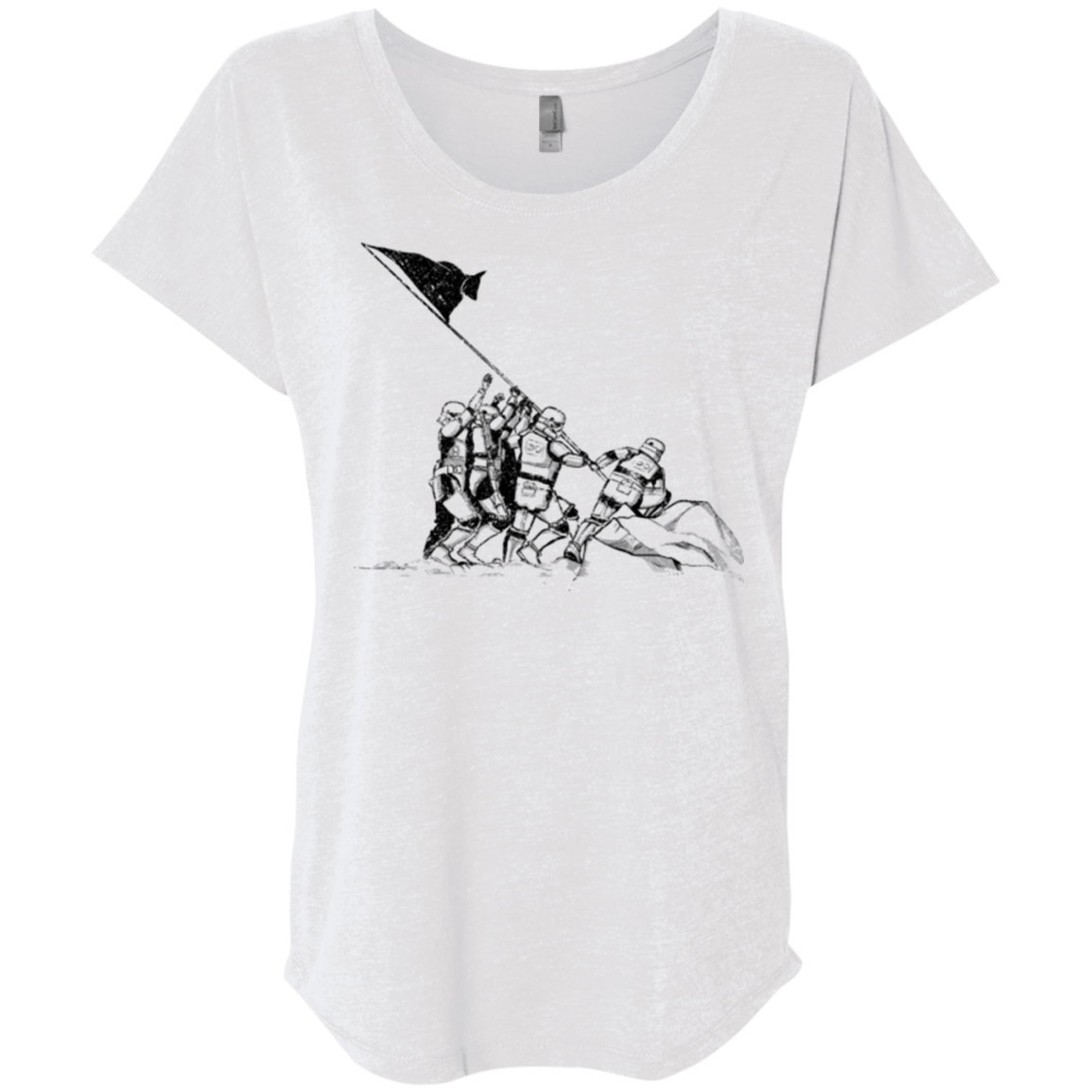 T-Shirts Heather White / X-Small Flags Of Our Emperor Triblend Dolman Sleeve