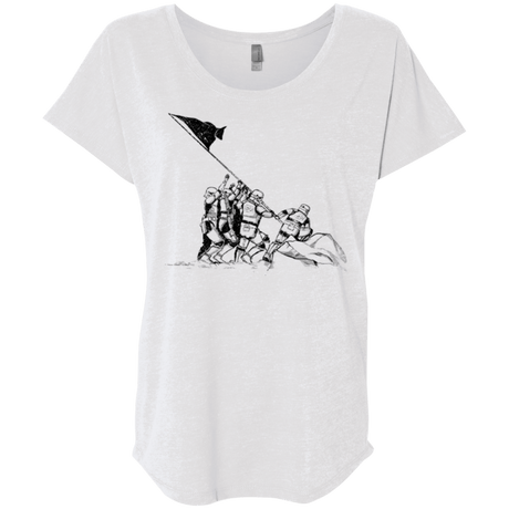 T-Shirts Heather White / X-Small Flags Of Our Emperor Triblend Dolman Sleeve