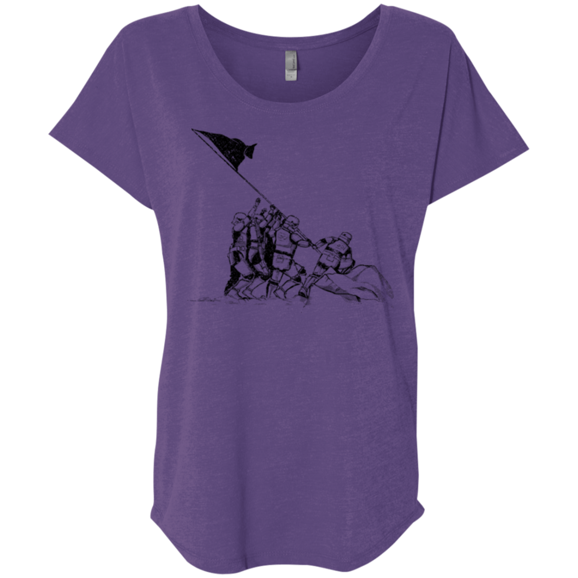 T-Shirts Purple Rush / X-Small Flags Of Our Emperor Triblend Dolman Sleeve