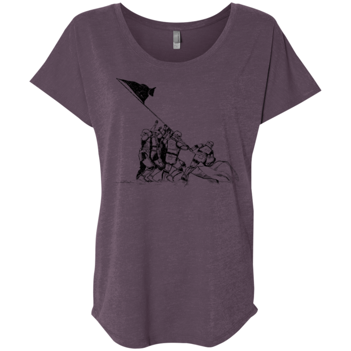 T-Shirts Vintage Purple / X-Small Flags Of Our Emperor Triblend Dolman Sleeve