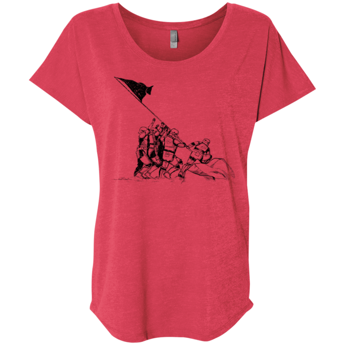 T-Shirts Vintage Red / X-Small Flags Of Our Emperor Triblend Dolman Sleeve