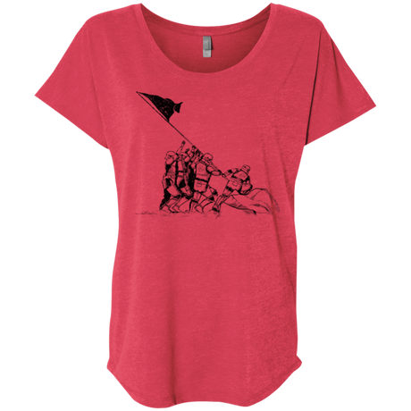 T-Shirts Vintage Red / X-Small Flags Of Our Emperor Triblend Dolman Sleeve