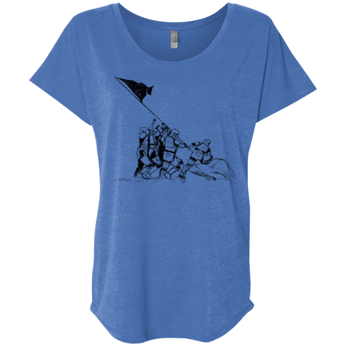 T-Shirts Vintage Royal / X-Small Flags Of Our Emperor Triblend Dolman Sleeve