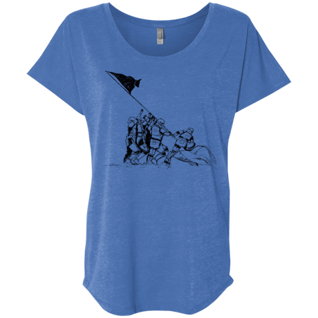 T-Shirts Vintage Royal / X-Small Flags Of Our Emperor Triblend Dolman Sleeve