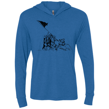 T-Shirts Vintage Royal / X-Small Flags Of Our Emperor Triblend Long Sleeve Hoodie Tee