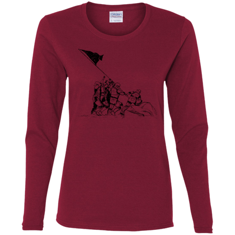 T-Shirts Cardinal / S Flags Of Our Emperor Women's Long Sleeve T-Shirt