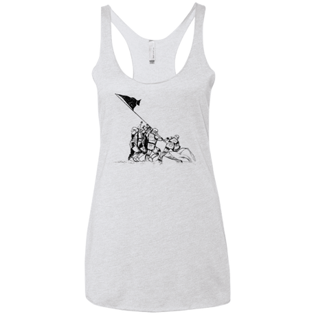 T-Shirts Heather White / X-Small Flags Of Our Emperor Women's Triblend Racerback Tank