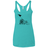 T-Shirts Tahiti Blue / X-Small Flags Of Our Emperor Women's Triblend Racerback Tank