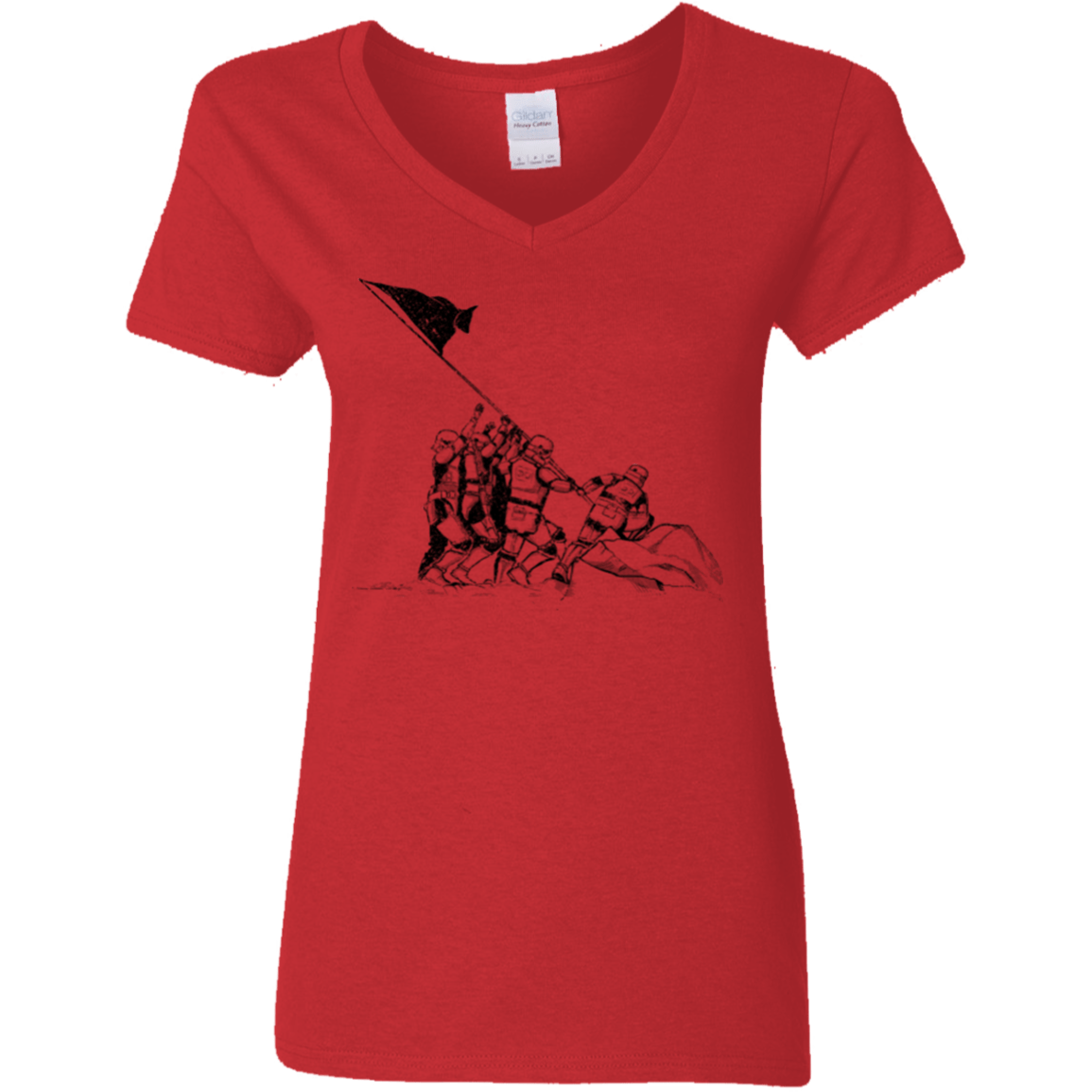 T-Shirts Red / S Flags Of Our Emperor Women's V-Neck T-Shirt