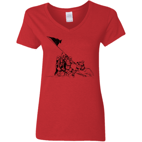 T-Shirts Red / S Flags Of Our Emperor Women's V-Neck T-Shirt