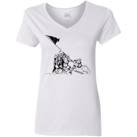 T-Shirts White / S Flags Of Our Emperor Women's V-Neck T-Shirt