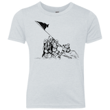 T-Shirts Heather White / YXS Flags Of Our Emperor Youth Triblend T-Shirt