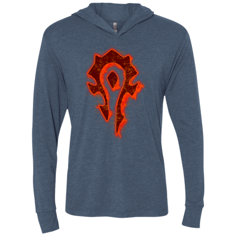 T-Shirts Indigo / X-Small Flamecraft Triblend Long Sleeve Hoodie Tee