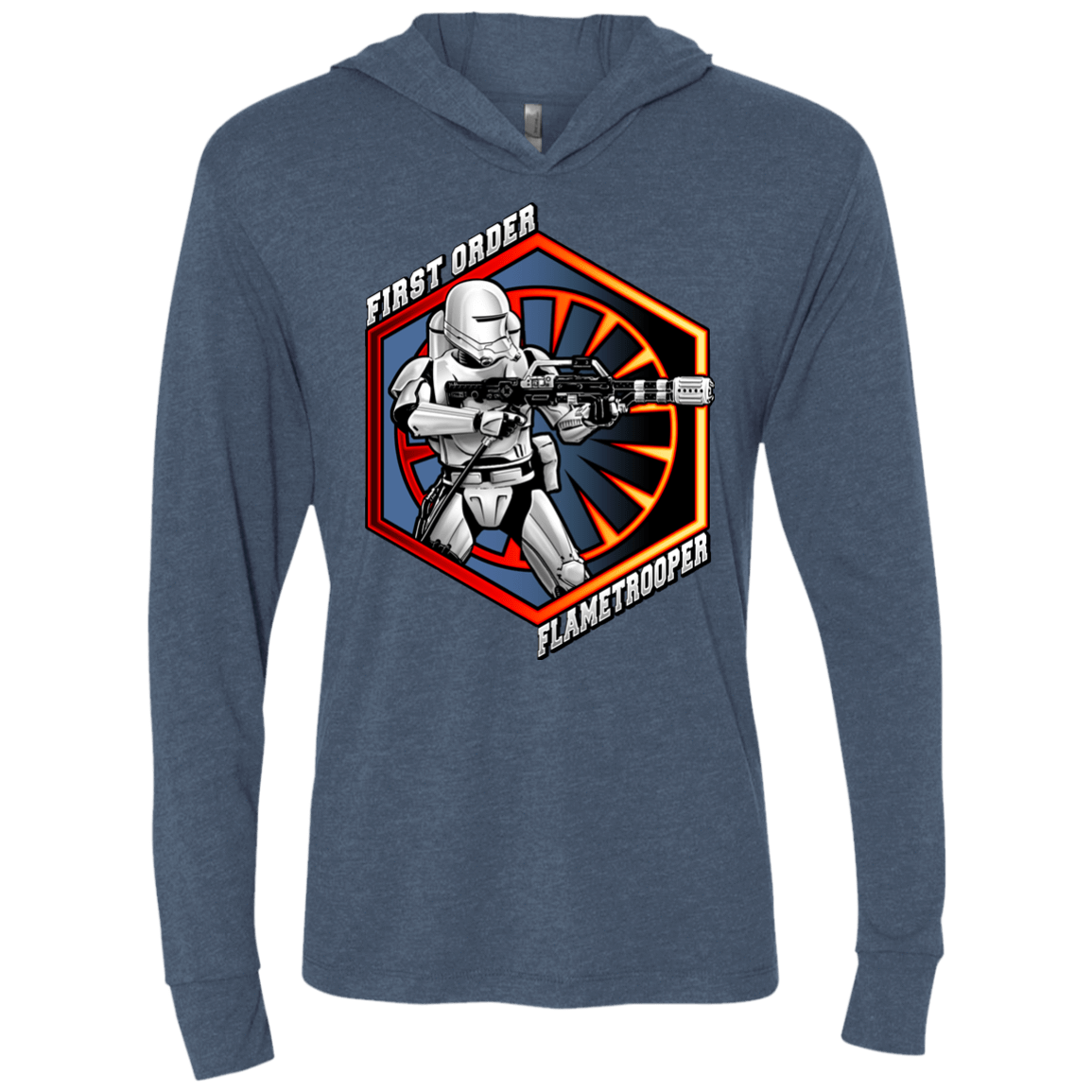 T-Shirts Indigo / X-Small Flametrooper Triblend Long Sleeve Hoodie Tee