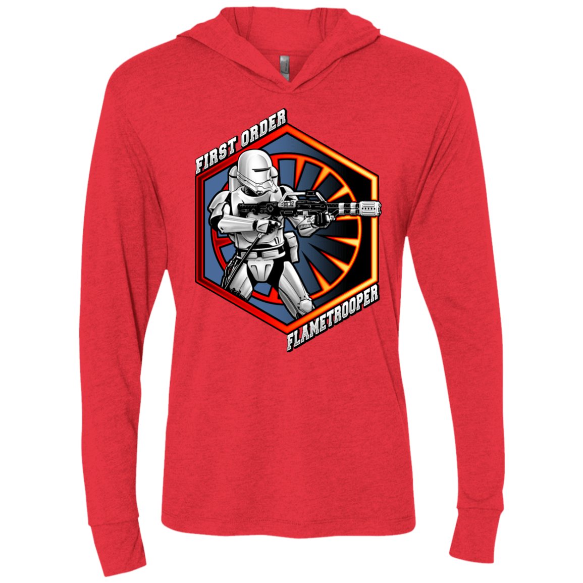T-Shirts Vintage Red / X-Small Flametrooper Triblend Long Sleeve Hoodie Tee