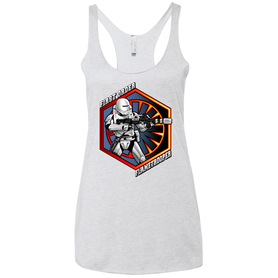 T-Shirts Heather White / X-Small Flametrooper Women's Triblend Racerback Tank