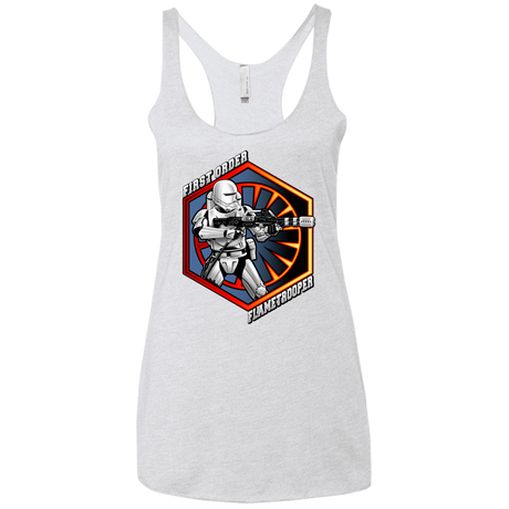 T-Shirts Heather White / X-Small Flametrooper Women's Triblend Racerback Tank