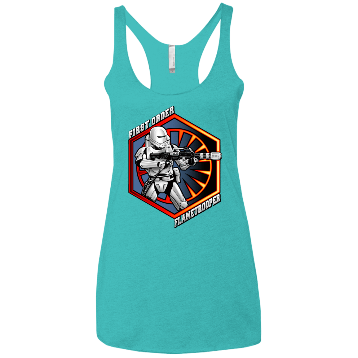 T-Shirts Tahiti Blue / X-Small Flametrooper Women's Triblend Racerback Tank